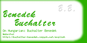 benedek buchalter business card